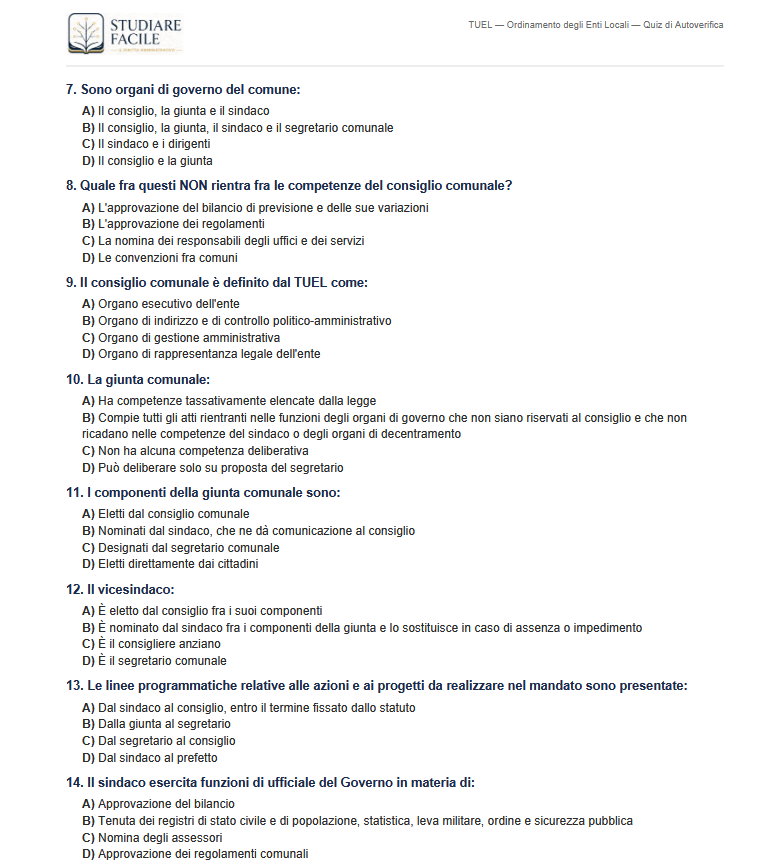 Domande a risposta multipla